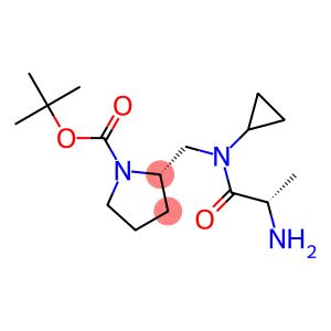 1-Pyrrolidinecarboxylic acid, 2-[[[(2S)-2-amino-1-oxopropyl]cyclopropylamino]methyl]-, 1,1-dimethylethyl ester, (2S)-