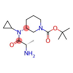 1-Piperidinecarboxylic acid, 3-[[(2S)-2-amino-1-oxopropyl]cyclopropylamino]-, 1,1-dimethylethyl ester, (3R)-