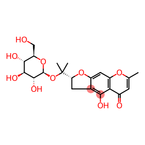 (2R)-2-[1-(beta-D-Glucopyranosyloxy)-1-methylethyl]-2,3-dihydro-4-hydroxy-7-methyl-5H-furo[3,2-g][1]benzopyran-5-one