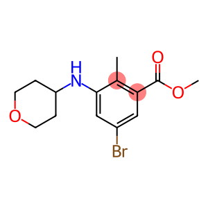 methyl 5-bromo-2-methyl-3-(oxan-4-ylamino)benzoate
