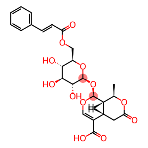 1H,3H-Pyrano[3,4-c]pyran-5-carboxylic acid, 4,4a,8,8a-tetrahydro-1-methyl-3-oxo-8-[[6-O-[(2E)-1-oxo-3-phenyl-2-propen-1-yl]-β-D-glucopyranosyl]oxy]-, (1R,4aS,8S,8aS)-