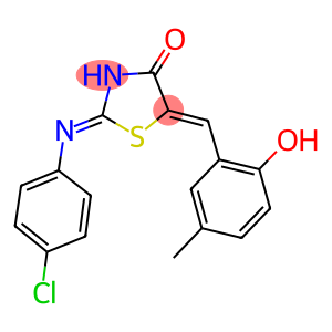 2-[(4-chlorophenyl)imino]-5-(2-hydroxy-5-methylbenzylidene)-1,3-thiazolidin-4-one