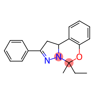 5H-Pyrazolo[1,5-c][1,3]benzoxazine, 5-ethyl-1,10b-dihydro-5-methyl-2-phenyl-