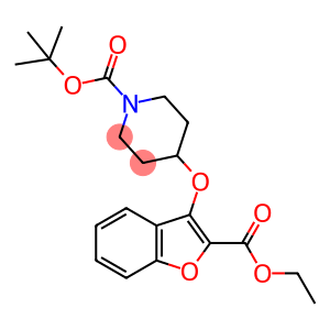 1-Piperidinecarboxylic acid, 4-[[2-(ethoxycarbonyl)-3-benzofuranyl]oxy]-, 1,1-dimethylethyl ester