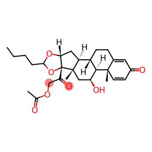 Pregna-1,4-diene-3,20-dione, 21-(acetyloxy)-11-hydroxy-16,17-[pentylidenebis(oxy)]-, (11β,16α)- (9CI)