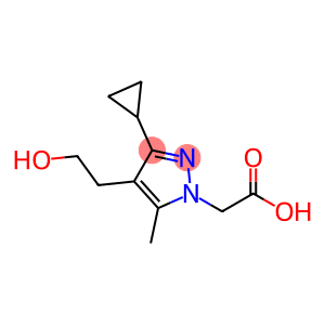 2-(3-Cyclopropyl-4-(2-hydroxyethyl)-5-methyl-1H-pyrazol-1-yl)acetic acid