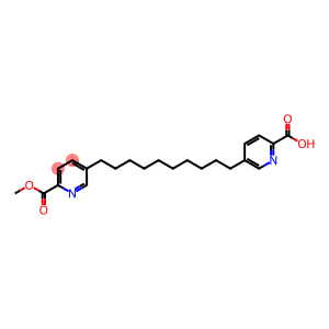 2-Pyridinecarboxylic acid, 5-[10-(6-carboxy-3-pyridinyl)decyl]-, 2-methyl ester