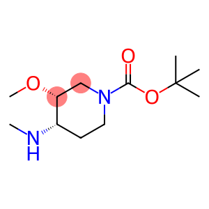 1-Piperidinecarboxylic acid, 3-methoxy-4-(methylamino)-, 1,1-dimethylethyl ester, (3R,4S)-rel-