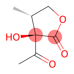 2(3H)-Furanone, 3-acetyldihydro-3-hydroxy-4-methyl-, (3R-trans)- (9CI)