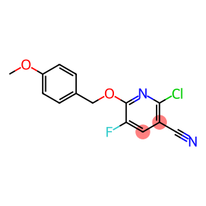 2-chloro-5-fluoro-6-((4-methoxybenzyl)oxy)nicotinonitrile