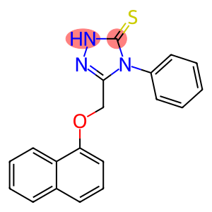 5-[(1-NAPHTHYLOXY)METHYL]-4-PHENYL-4H-1,2,4-TRIAZOL-3-YLHYDROSULFIDE