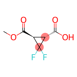 1,2-Cyclopropanedicarboxylic acid, 3,3-difluoro-, monomethyl ester, trans- (9CI)