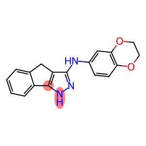 Indeno[1,2-c]pyrazol-3-amine, N-(2,3-dihydro-1,4-benzodioxin-6-yl)-1,4-dihydro-