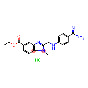 Ethyl 2-(((4-carbamimidoylphenyl)amino)methyl)-1-methyl-1H-benzo[d]imidazole-5-carboxylate Hydrochloride