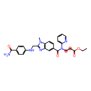 N-[[2-[[[4-(Aminocarbonyl)phenyl]amino]methyl]-1-methyl-1H-benzimidazol-5-yl]carbonyl]-N-2-pyridinyl-beta-alanine ethyl ester