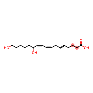 5,8,10-Heptadecatrienoic acid, 12,17-dihydroxy-, (E,Z,Z)- (9CI)