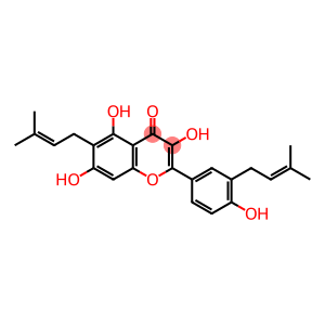 3,5,7-trihydroxy-2-[4-hydroxy-3-(3-methylbut-2-enyl)phenyl]-6-(3-methylbut-2-enyl)chromen-4-one