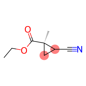 Cyclopropanecarboxylic acid, 2-cyano-1-methyl-, ethyl ester, cis- (9CI)