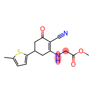 N-[2-氰基-5-(5-甲基-2-噻吩基)-3-氧代环己-1-烯-1-基]甘氨酸甲酯