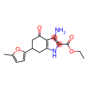 ethyl 3-amino-6-(5-methyl-2-furyl)-4-oxo-4,5,6,7-tetrahydro-1H-indole-2-carboxylate