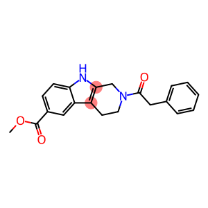 1H-Pyrido[3,4-b]indole-6-carboxylic acid, 2,3,4,9-tetrahydro-2-(2-phenylacetyl)-, methyl ester