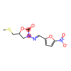 2-Oxazolidinone, 5-[(methylthio)methyl]-3-[(E)-[(5-nitro-2-furanyl)methylene]amino]-