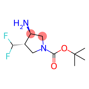 1-Pyrrolidinecarboxylic acid, 3-amino-4-(difluoromethyl)-, 1,1-dimethylethyl ester, (3R,4S)-rel-