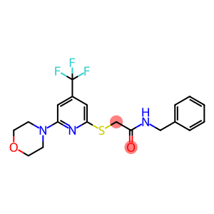 N-Benzyl-2-(6-morpholin-4-yl-4-trifluoromethyl-pyridin-2-ylsulfanyl)-acetamide