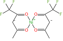 Nickel 1,1,1-trifluoro 2,4-pentanedionate dihydrate