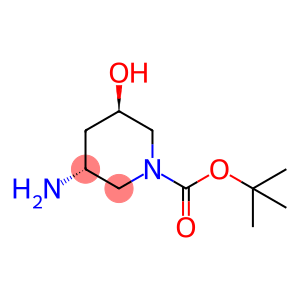 1-Piperidinecarboxylic acid, 3-amino-5-hydroxy-, 1,1-dimethylethyl ester, (3R,5R)-