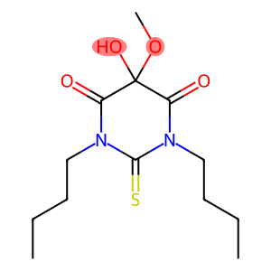 1,3-dibutyl-5-hydroxy-5-methoxy-2-sulfanylidene-1,3-diazinane-4,6-dion e