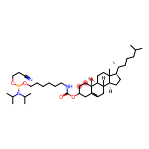 Cholest-5-en-3-ol, 3-(6-(((2-cyanoethoxy)(diisopropylamino)phosphino)oxy)hexyl)carbemate