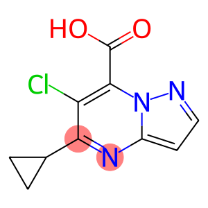 Pyrazolo[1,5-a]pyrimidine-7-carboxylic acid, 6-chloro-5-cyclopropyl-