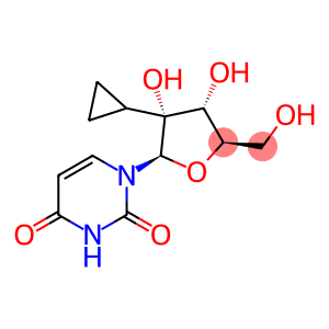 1-((2R,3R,4R,5R)-3-cyclopropyl-3,4-dihydroxy-5-(hydroxymethyl)tetrahydrofuran-2-yl)pyrimidine-2,4(1H,3H)-dione