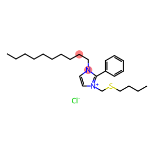 1H-Imidazolium, 3-[(butylthio)methyl]-1-decyl-2-phenyl-, chloride (1:1)