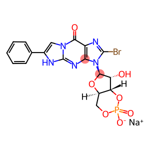 9H-Imidazo[1,2-a]purin-9-one, 2-bromo-3,4-dihydro-6-phenyl-3-(3,5-O-phosphinico-β-D-ribofuranosyl)-