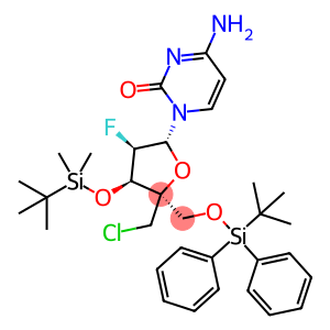 4-氨基-1-((2R,3R,4R,5R)-4-((叔丁基二甲基硅烷基)氧基)-5-(((叔丁基二苯基硅烷基)氧基)甲基)-5-(氯甲基)-3-氟四氢呋喃-2-基)嘧啶-2(1H)-酮