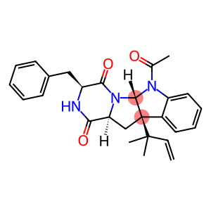 4H-2,4a,5-Triaza-2,3,4bβ,5,9b,10-hexahydro-3β-benzyl-5-acetyl-9bβ-(1,1-dimethylallyl)indeno[2,1-a]indene-1,4(10aαH)-dione