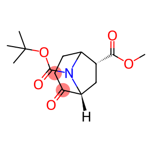 8-Azabicyclo[3.2.1]octane-6,8-dicarboxylic acid, 2-oxo-, 8-(1,1-dimethylethyl) 6-methyl ester, (1R,6R)-rel-