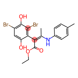 ethyl 2-(2,4-dibromo-3,6-dihydroxyphenyl)-3-(4-toluidino)-2-butenoate