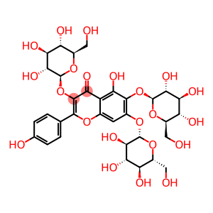 4H-1-Benzopyran-4-one, 3,6,7-tris(β-D-glucopyranosyloxy)-5-hydroxy-2-(4-hydroxyphenyl)-