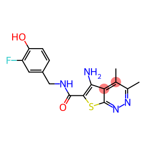 Thieno[2,3-c]pyridazine-6-carboxamide, 5-amino-N-[(3-fluoro-4-hydroxyphenyl)methyl]-3,4-dimethyl-