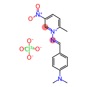 Pyridinium, 1-(((4-(dimethylamino)phenyl)methylene)amino)-2-methyl-5-n itro-, perchlorate