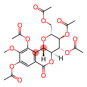 2-(acetoxymethyl)-9-methoxy-6-oxo-2,3,4,4a,6,10b-hexahydropyrano[3,2-c]isochromene-3,4,8,10-tetrayl tetraacetate