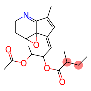 Butanoic acid, 2-methyl-, 2-(acetyloxy)-1-[(Z)-[2,3-dihydro-5-methylcyclopent[b]oxireno[c]pyridin-7(1aH)-ylidene]methyl]propyl ester (9CI)