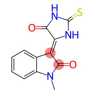 1-methyl-3-(5-oxo-2-thioxo-4-imidazolidinylidene)-1,3-dihydro-2H-indol-2-one