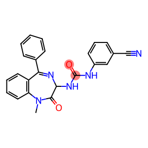 1-(3-cyanophenyl)-3-[(3S)-1-methyl-2-oxo-5-phenyl-2,3-dihydro-1H-1,4-benzodiazepin-3-yl]urea