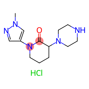 1-(1-methyl-1H-pyrazol-4-yl)-3-(piperazin-1-yl)piperidin-2-one dihydrochloride