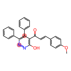 1-(3-hydroxy-5,6-diphenyl-4-pyridazinyl)-3-(4-methoxyphenyl)-2-propen-1-one