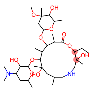 1-Oxa-5-azacyclotetradecan-14-one, 12-[(2,6-dideoxy-3-C-methyl-3-O-methyl-α-L-ribo-hexopyranosyl)oxy]-2-ethyl-3,9-dihydroxy-3,7,9,11,13-pentamethyl-10-[[3,4,6-trideoxy-3-(dimethylamino)-β-D-xylo-hexopyranosyl]oxy]-, [2R-(2R*,3S*,7R*,9R*,10R*,11S*,12S*,13R*)]- (9CI)